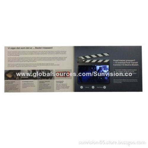 LCD Video Brochure with Offset Printing